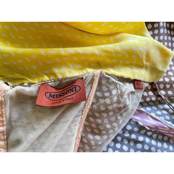 MISSONI Runway Couture Silk Scarf Dress Size 42 - Picture 12 of 17